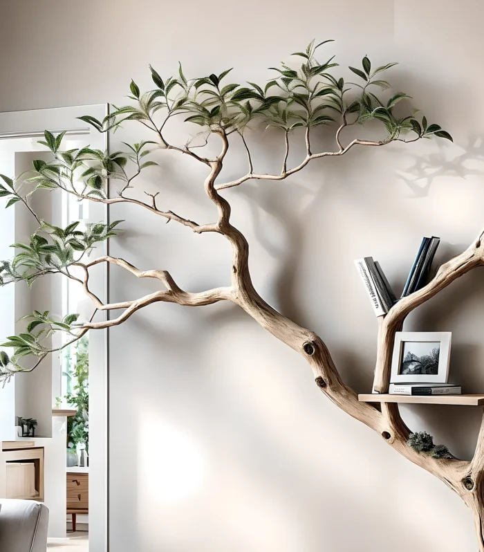 Zigzag Leg Solid Wood Console Table Modern Rustic Look